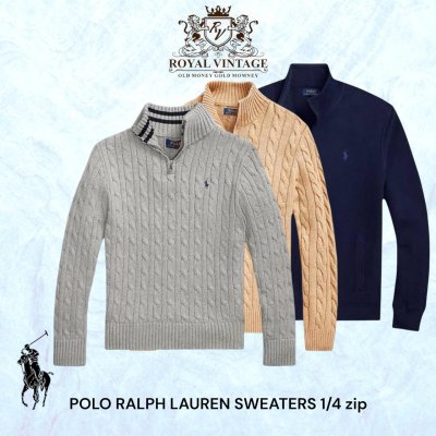 POLO RALPH LAUREN 1/4 ZIPS SWEATERS