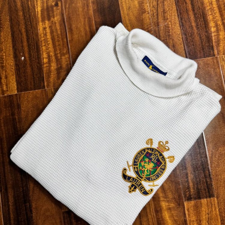 Polo R L White Turtleneck
