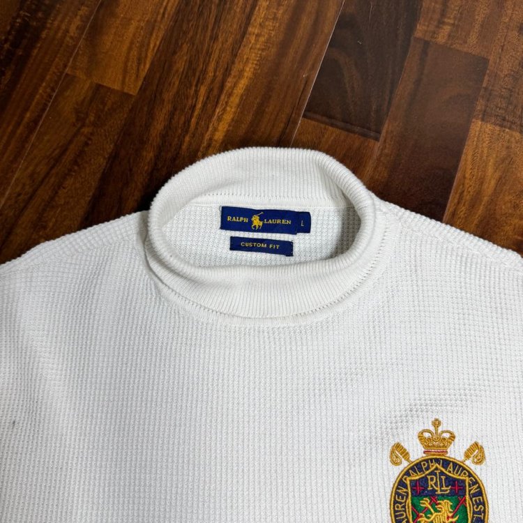 Polo R L White Turtleneck