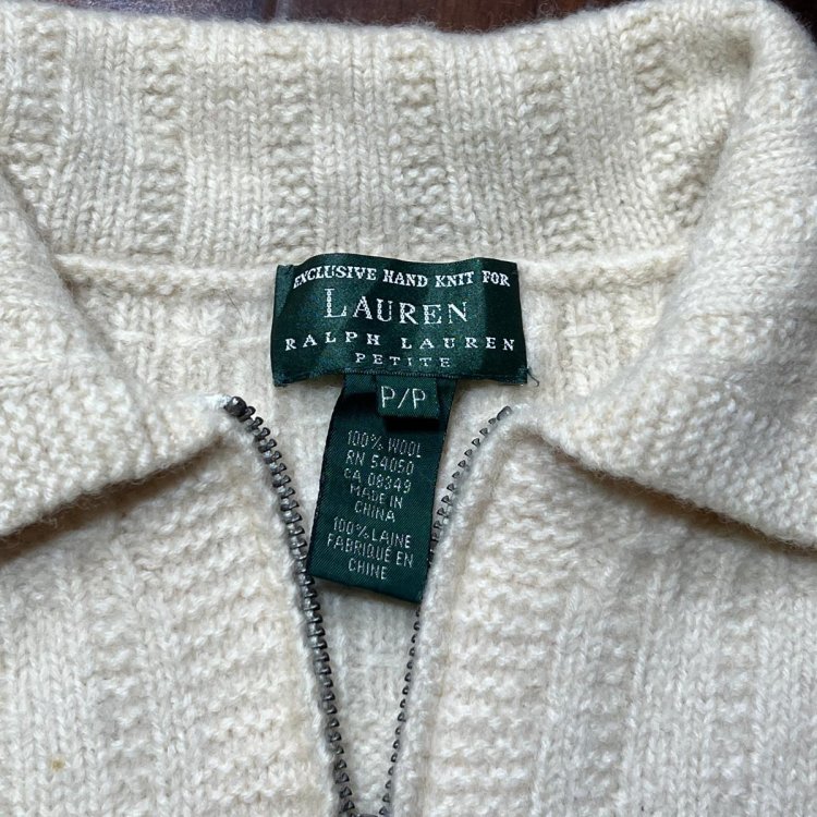 R L ZIP CARDIGAN