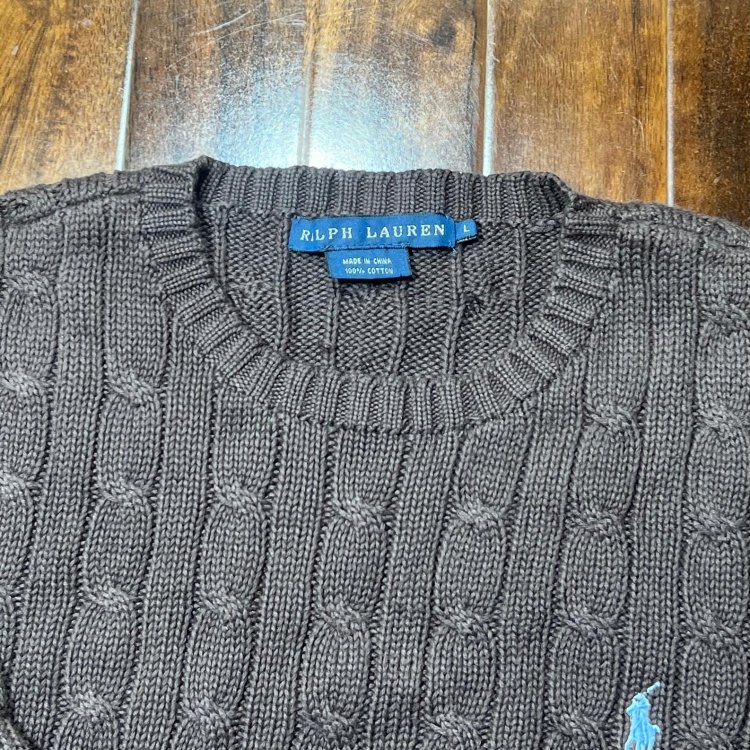 Polo Cable Knit Sweater