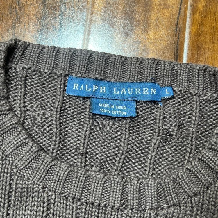 Polo Cable Knit Sweater