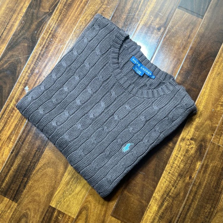 Polo Cable Knit Sweater