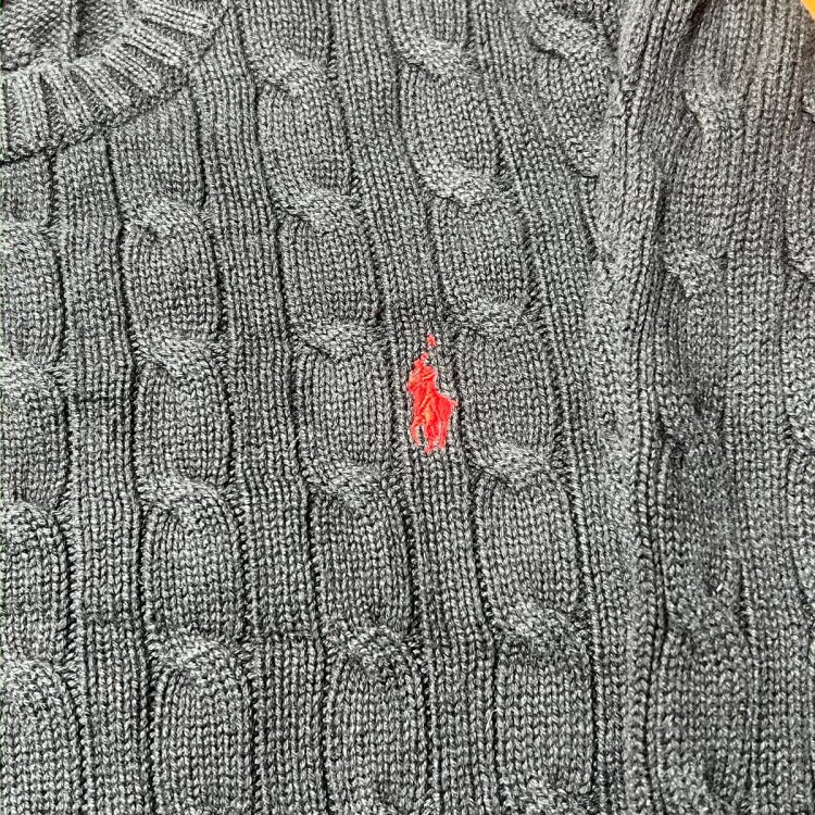Polo Cable Knit Sweater