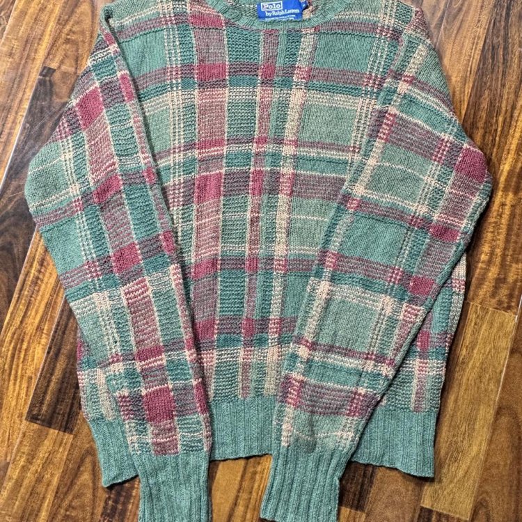 Rare Polo Ralph Lauren Tartan Crewneck Sweater