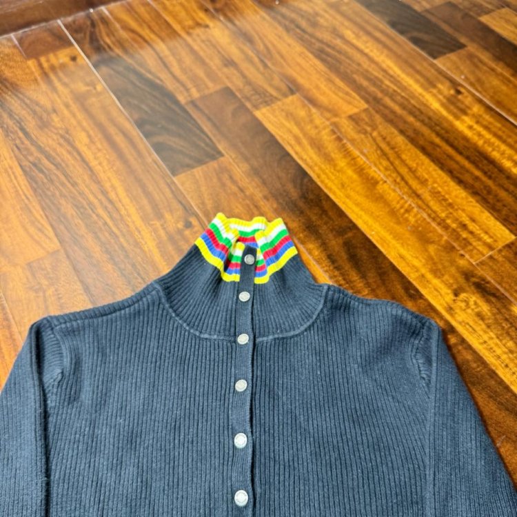 Tommy Jeans 90s Rainbow Stripe Neck Sweater