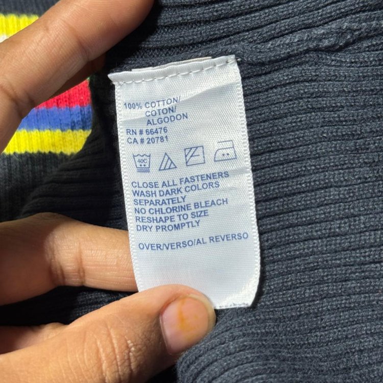 Tommy Jeans 90s Rainbow Stripe Neck Sweater
