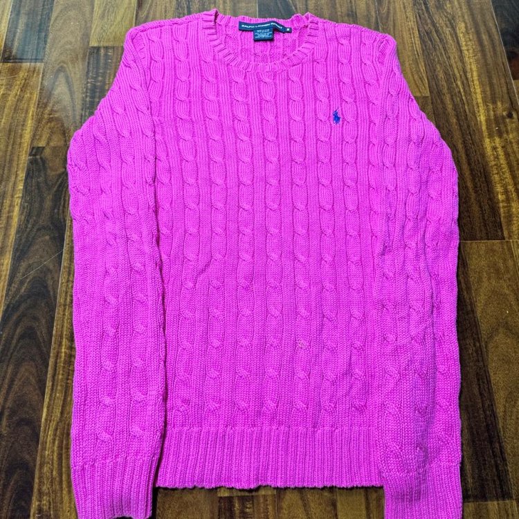 Polo Ralph Lauren Heather 100% Cotton 1/4 Zip Knit Size XL