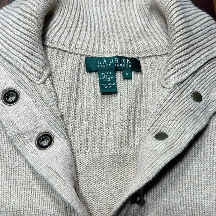Lauren Ralph Lauren Button Collar Knit Size S