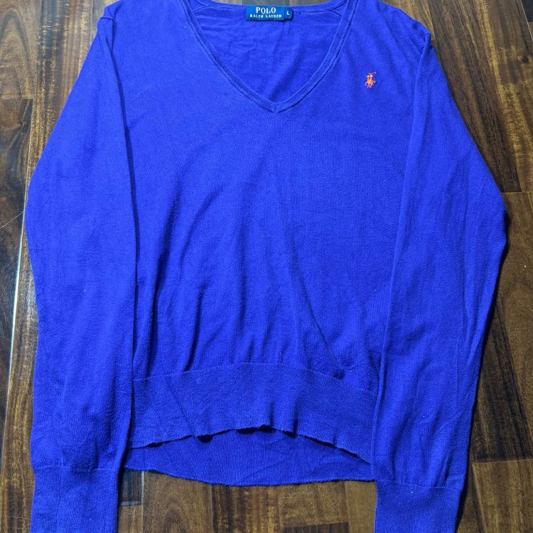 Polo Ralph Lauren V-Neck Knit Sweater Size L