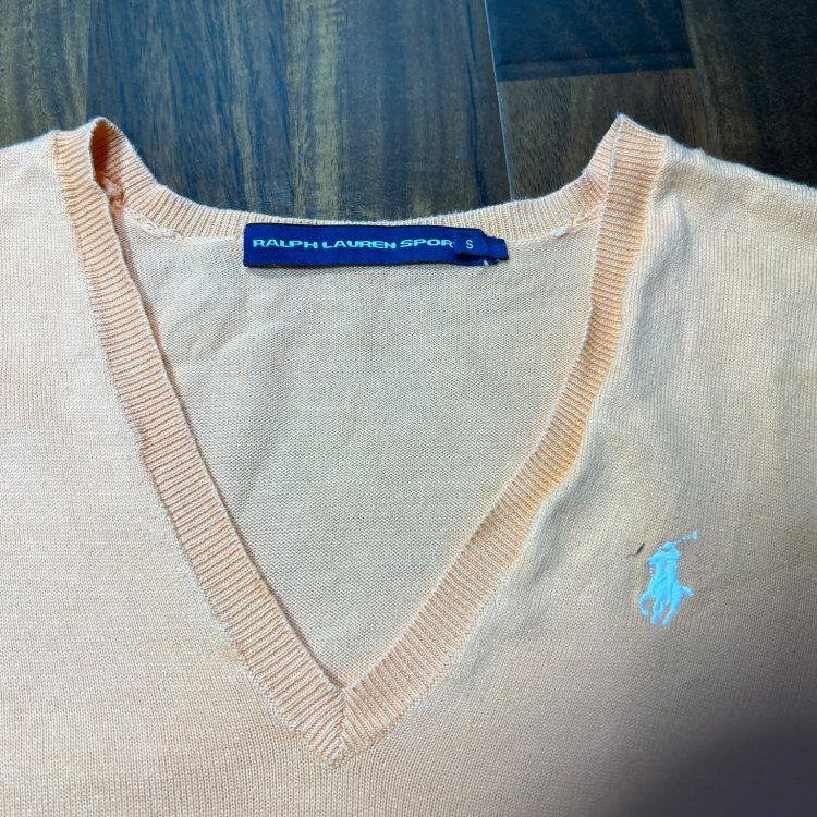 Vintage Ralph Lauren Sport V-Neck Knit Sweater