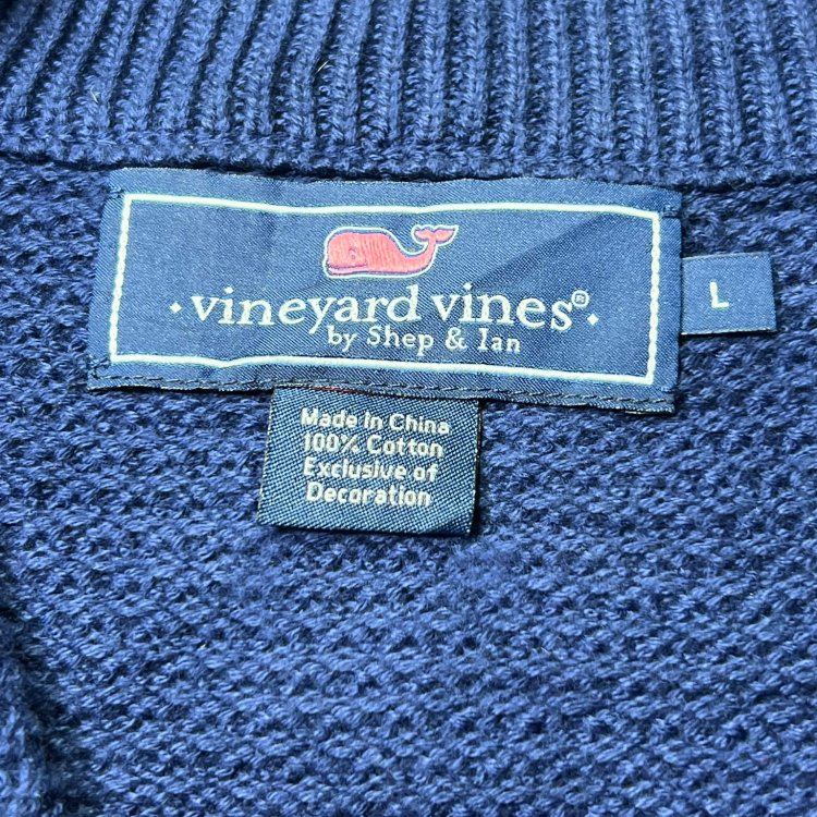 Vineyard Vines Cobalt Blue 1/4 Zip Sweater