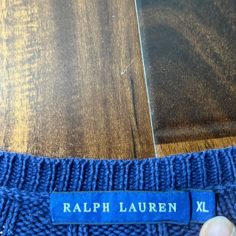 Ralph Lauren Cable Knit V-Neck Size XL
