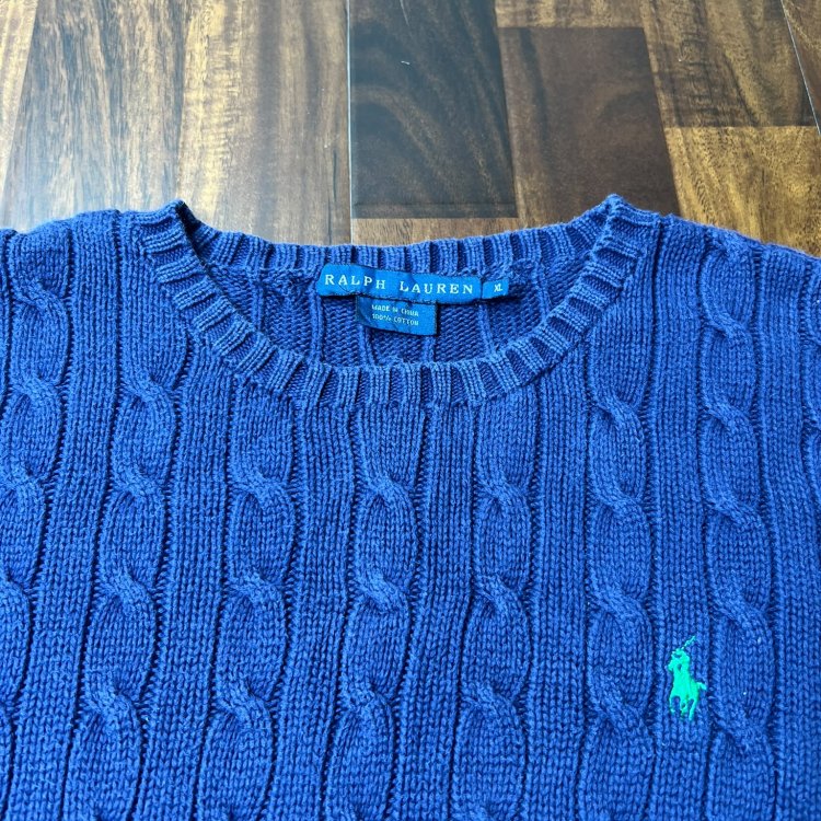 Ralph Lauren Cable Knit Sweater Size XL