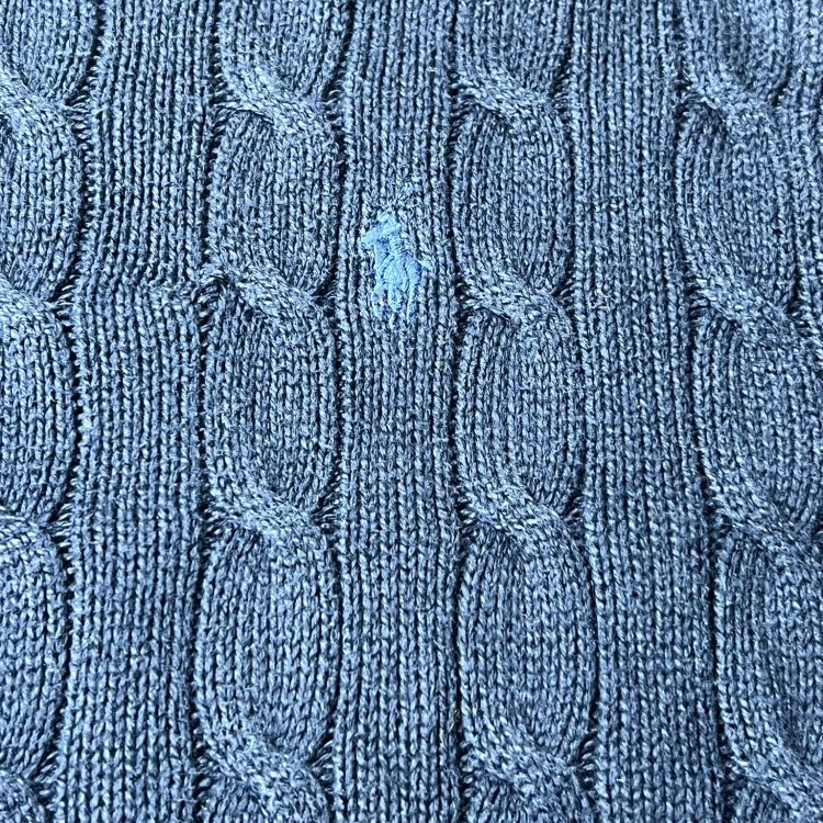 Polo by Ralph Lauren Navy Cable Knit Crew Sweater |