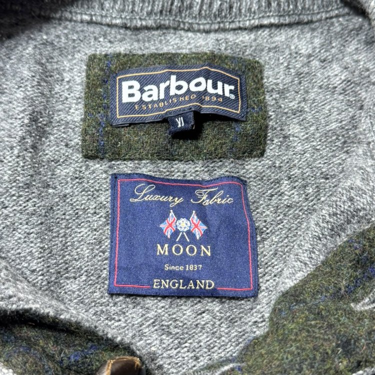 Barbour x Abraham Moon Tweed Cardigan Size YL/S