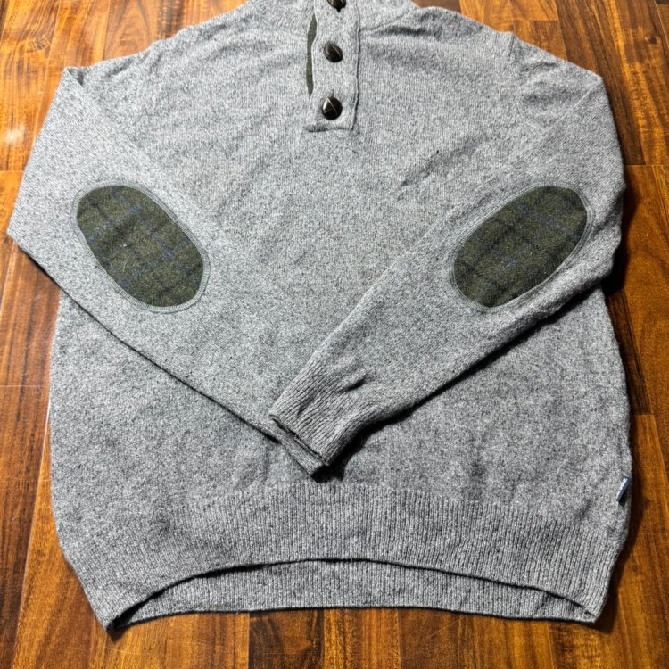 Barbour x Abraham Moon Tweed Cardigan Size YL/S
