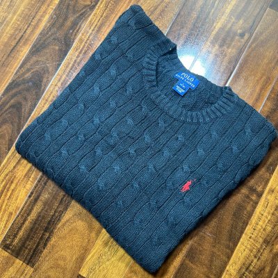 Polo Cable Knit Sweater