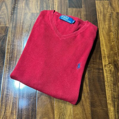 Polo by Ralph Lauren Red Knit Sweater