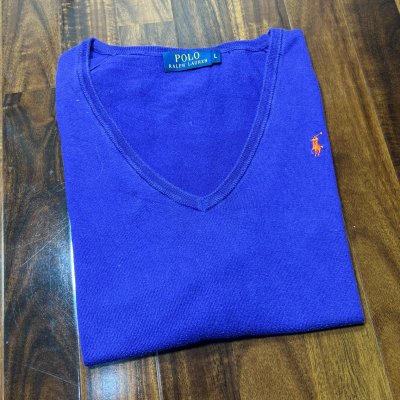 Polo Ralph Lauren V-Neck Knit Sweater Size L