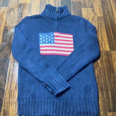 Polo Ralph Lauren USA 1/4  Zip Knit Sweater