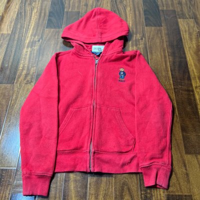 Polo Ralph Lauren Red Polo Bear Zip Hoodie