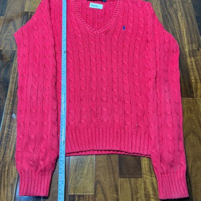 Ralph Lauren Sport  V-Neck Cable Knit Sweater