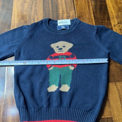 Polo Ralph Lauren Navy Polo Bear Kids Crewneck | 31cm P2P | Size 4T