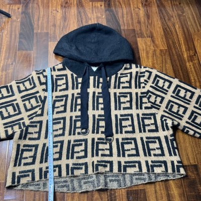 Fendi FF Monogram Hooded Knit Sweater