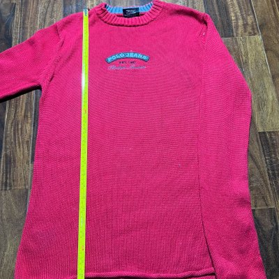 Polo Jeans Ralph Lauren Red Sweater | 40" Chest 26.5" Length | SKU 1326