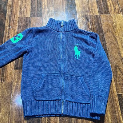Polo Ralph Lauren Big Pony Full Zip Cardigan | Navy | Big Pony | Kids Size 6 | 40cm P2P | 48cm Length