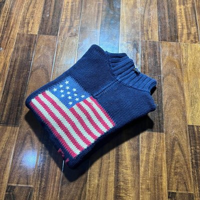 Polo Ralph Lauren Navy Back Flag Turtleneck Knit | RL