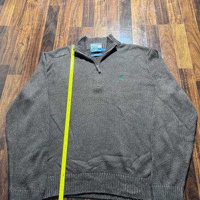 Polo Ralph Lauren Chocolate Brown 1/4 Zip Knit Sweater | Green Pony
